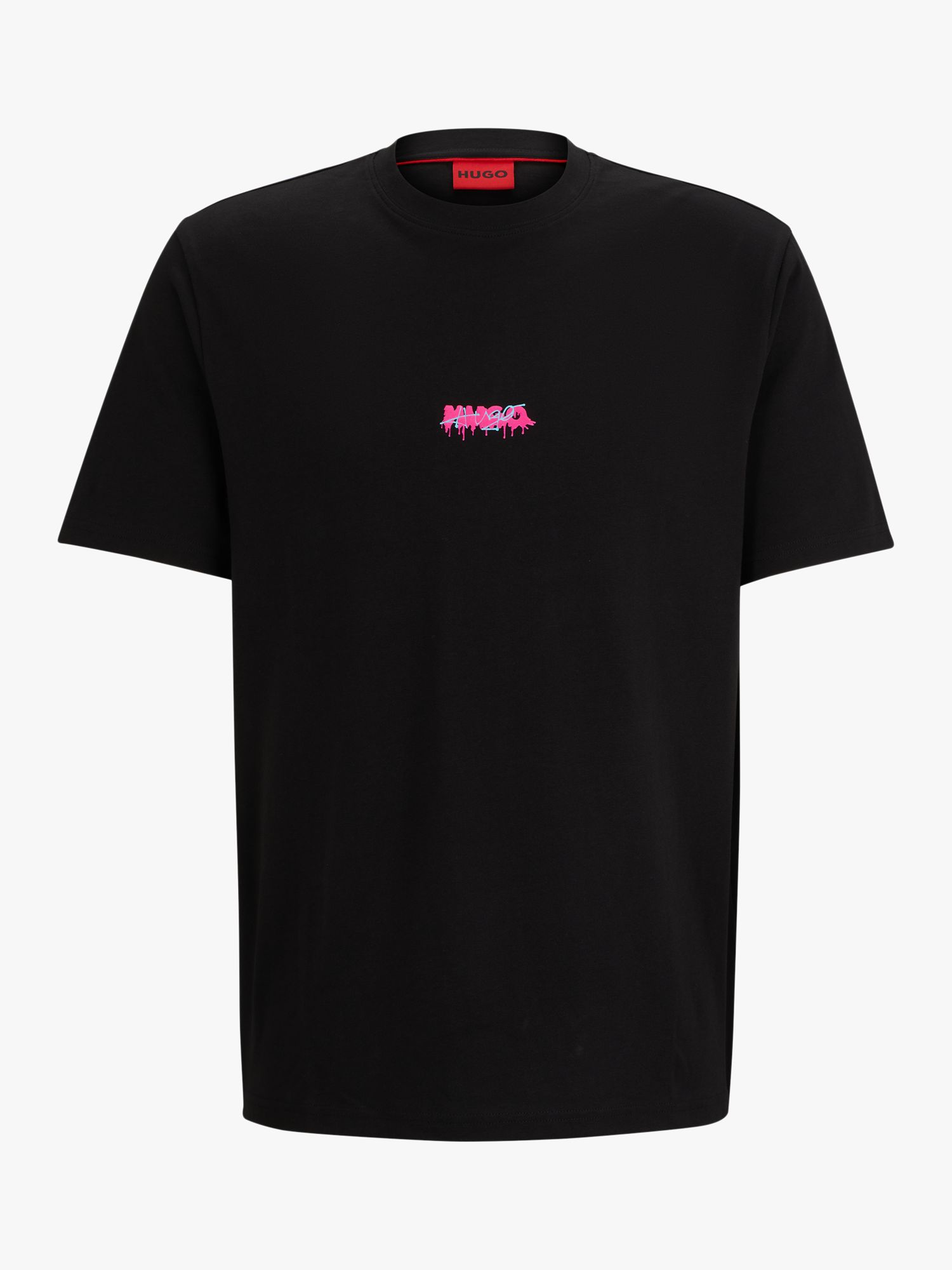 HUGO Dindion Short Sleeve T-Shirt, Black, XS