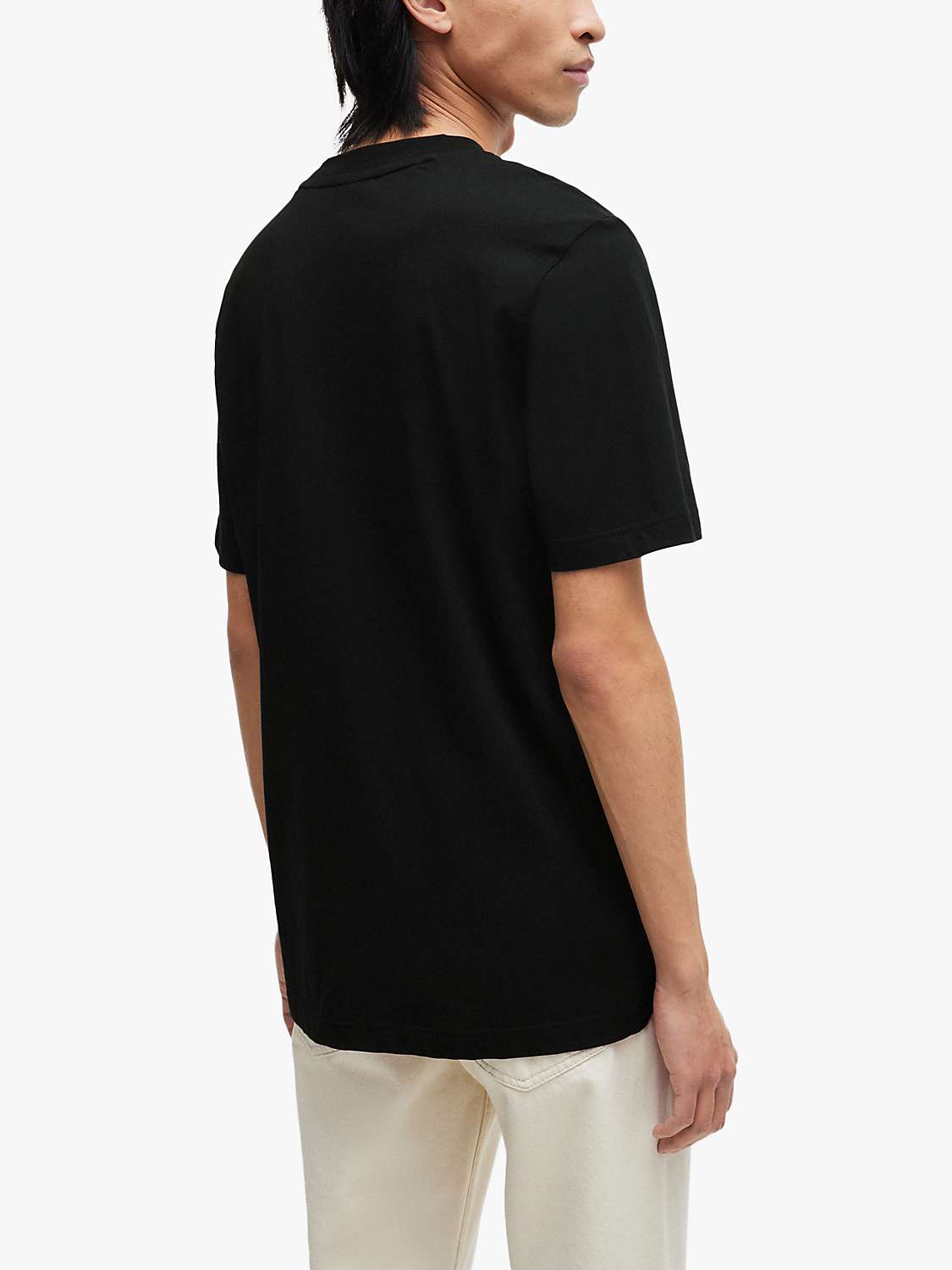 Buy HUGO Dasko 001 T-Shirt, Black Online at johnlewis.com