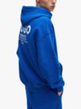 HUGO Nazardo Logo Hooded Sweatshirt, Open Blue, Open Blue
