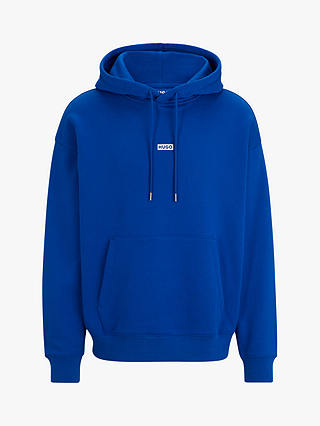 HUGO Nazardo Logo Hooded Sweatshirt, Open Blue