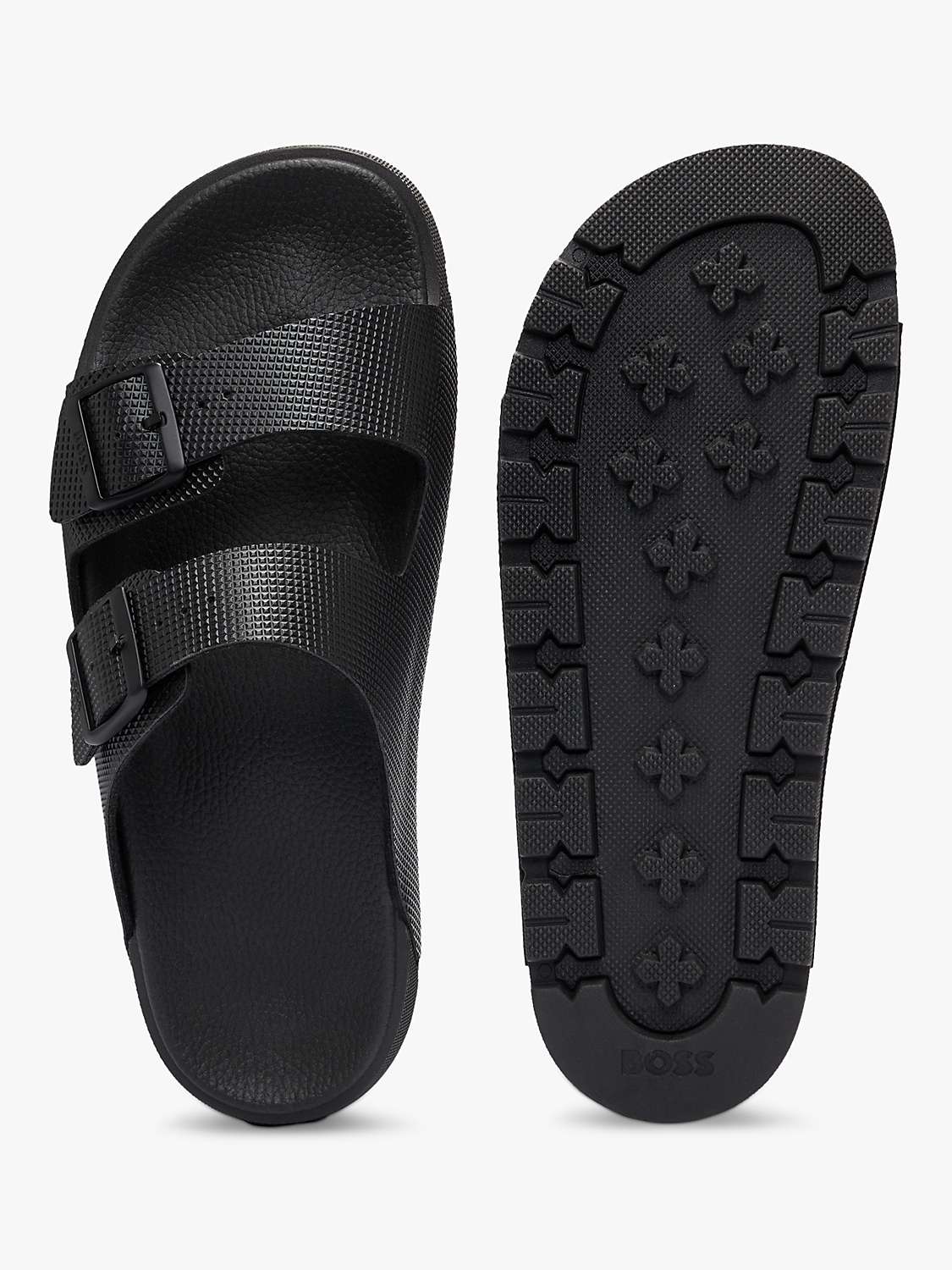 Buy BOSS Surfley Slider Sandals, Black Online at johnlewis.com