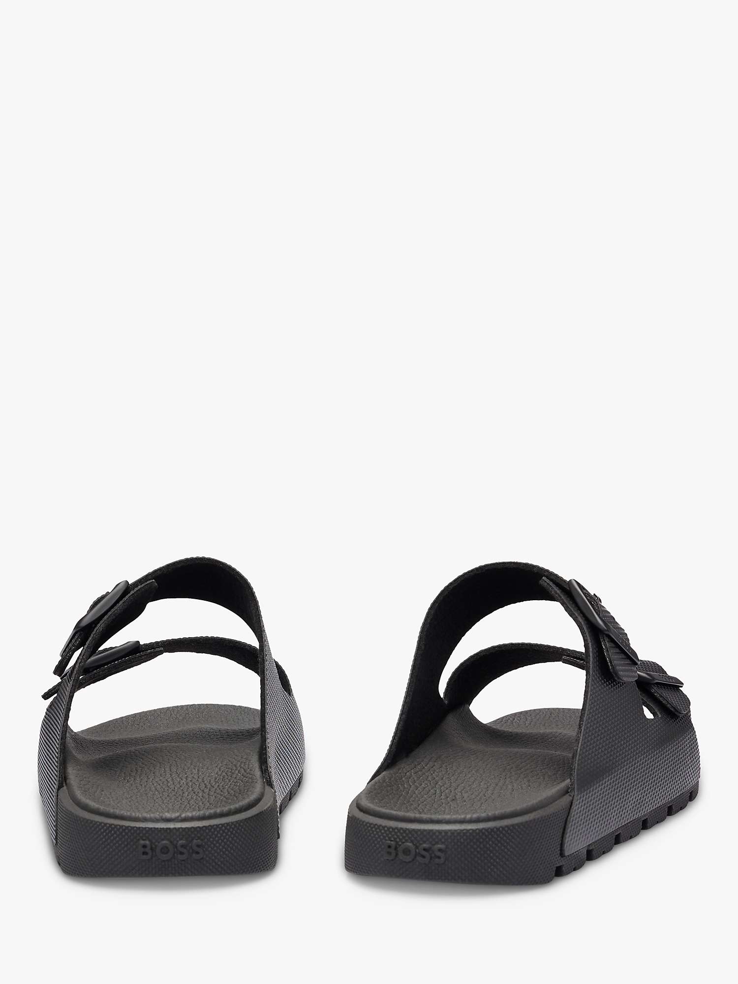 Buy BOSS Surfley Slider Sandals, Black Online at johnlewis.com