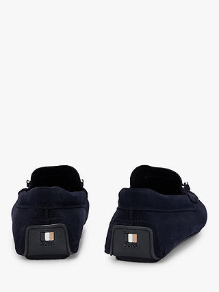 BOSS Noel Leather Loafers, Dark Blue