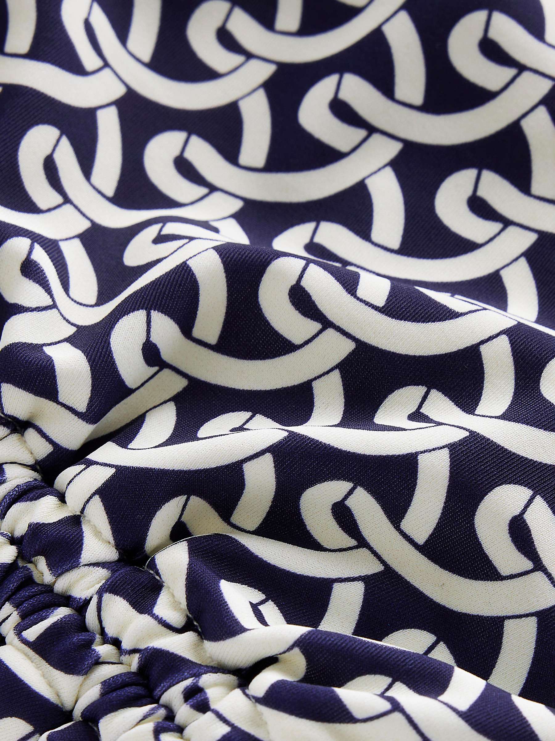 Buy Boden Geometric Print Swimsuit, Navy/White Online at johnlewis.com