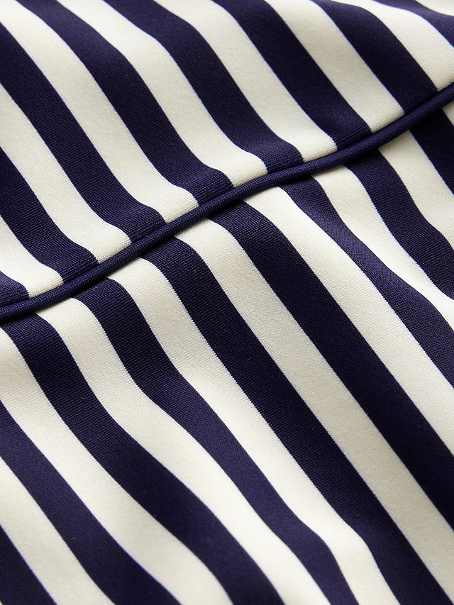 Boden Striped Underwired Swimsuit, Navy/Ivory