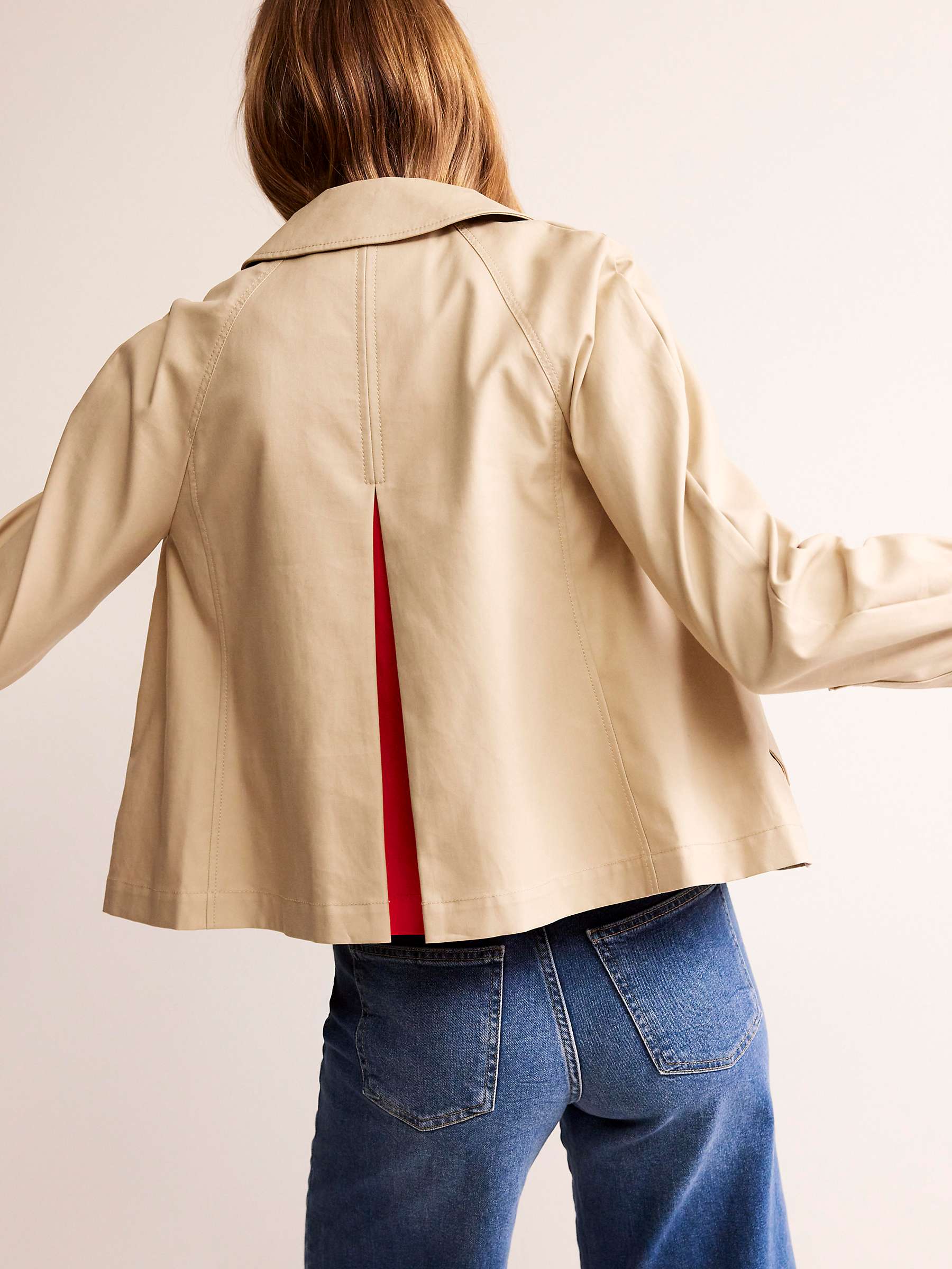 Buy Boden Cropped Trench Jacket, Neutral Online at johnlewis.com