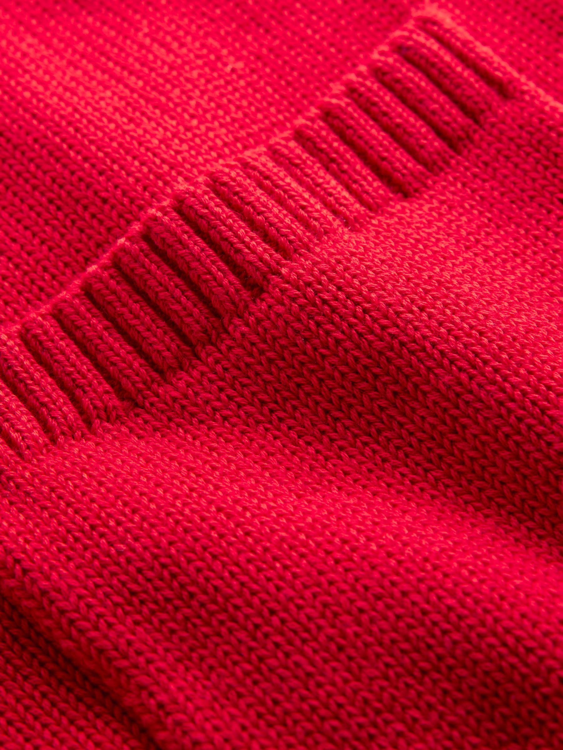Buy Boden Stripe Sleeve Knitted Zip-Up Cardigan, Scarlet Online at johnlewis.com