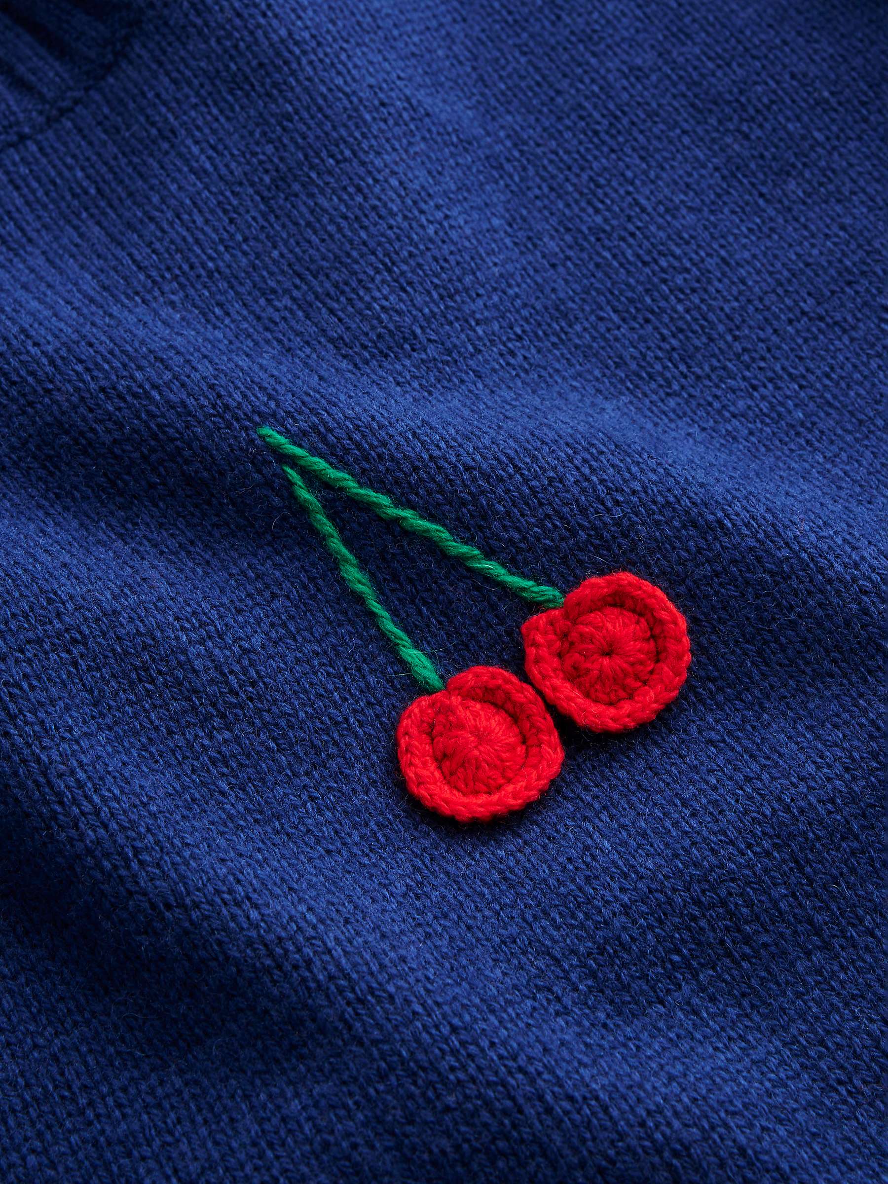 Buy Boden Embroidered Cherries Wool Blend Jumper, Navy Online at johnlewis.com