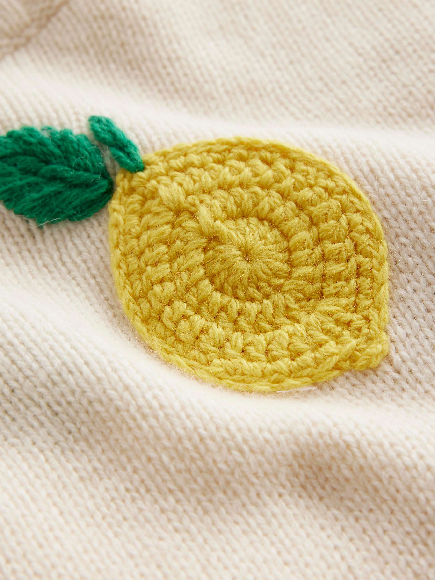 Buy Boden Wool Blend Hand Embroidered Lemon Jumper, Warm Ivory Lemons Online at johnlewis.com