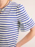 Boden Frill Sleeve Striped T-Shirt