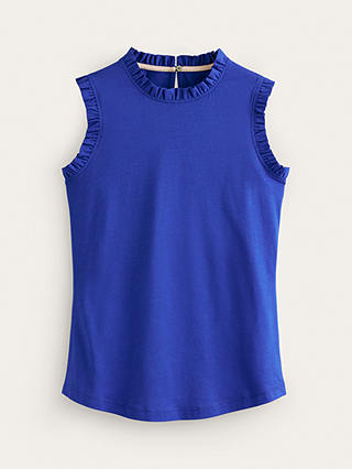 Boden Supersoft Frill Detail Top, Surf The Web