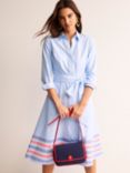 Boden Kate Cotton Shirt Dress, Chambray/Multi