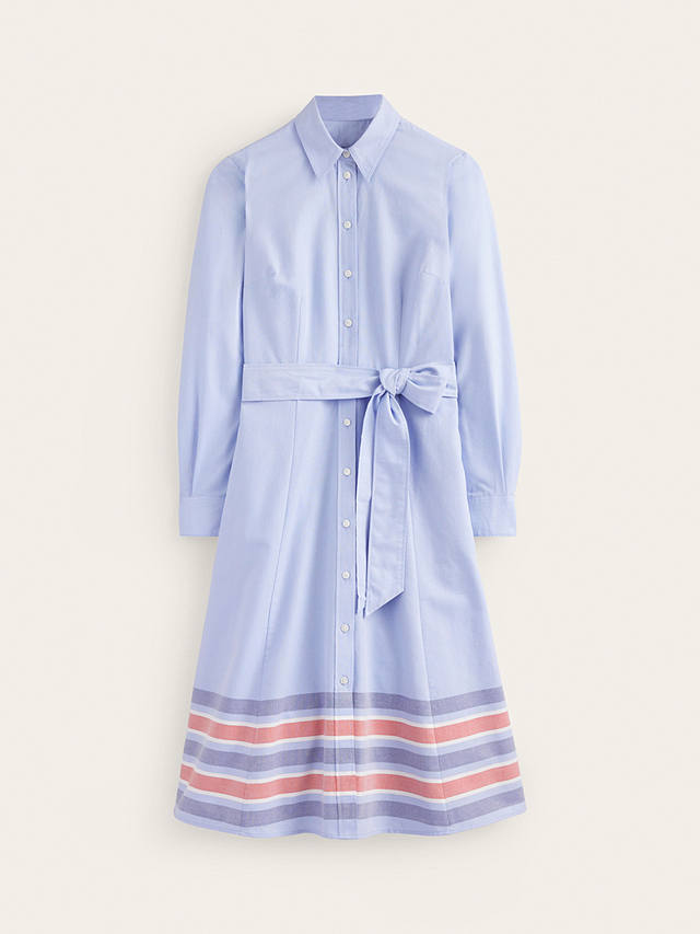 Boden Kate Cotton Shirt Dress, Chambray/Multi