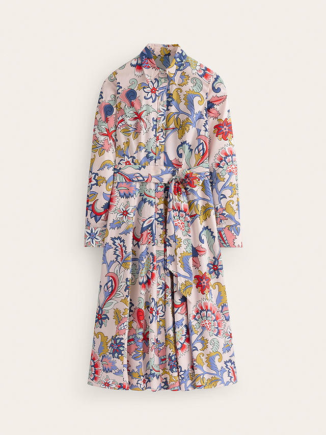Boden Amy Cotton Floral Midi Shirt Dress, Botanical Bunch