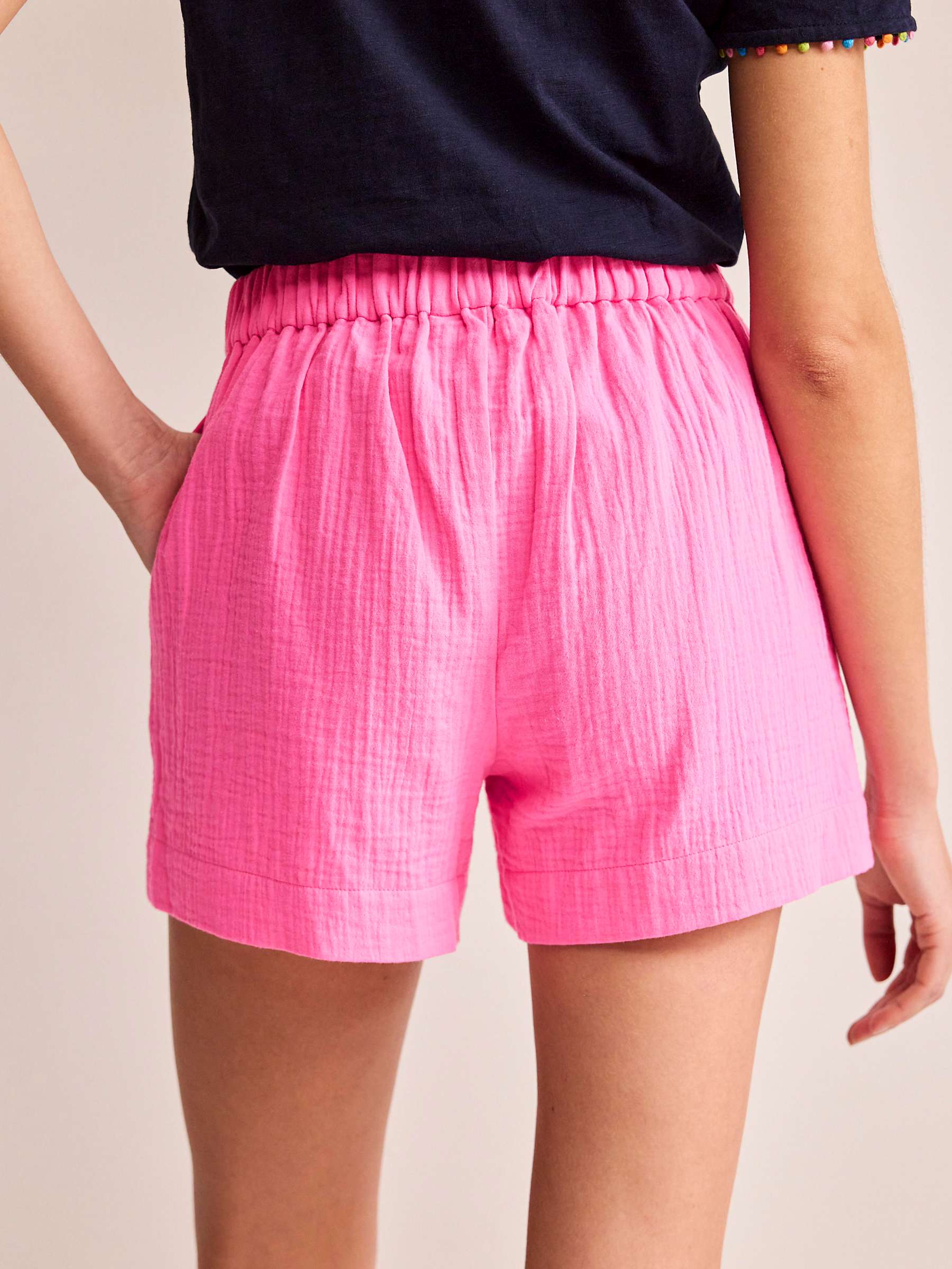 Buy Boden Doublecloth Cotton Shorts, Sangria Sunset Online at johnlewis.com