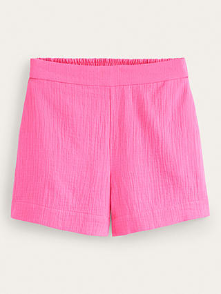 Boden Doublecloth Cotton Shorts, Sangria Sunset