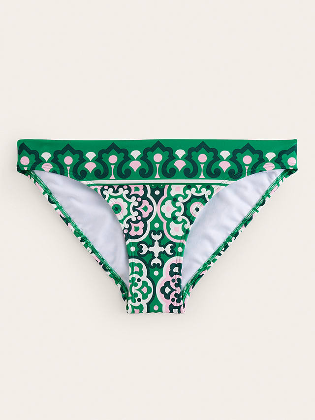 Boden Artisan Geometric Bikini Bottoms, Green