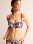 Boden Floral Vine Wired Bikini Top, Ivory/Multi