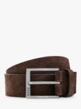 BOSS Elloy Leather Belt, Dark Brown