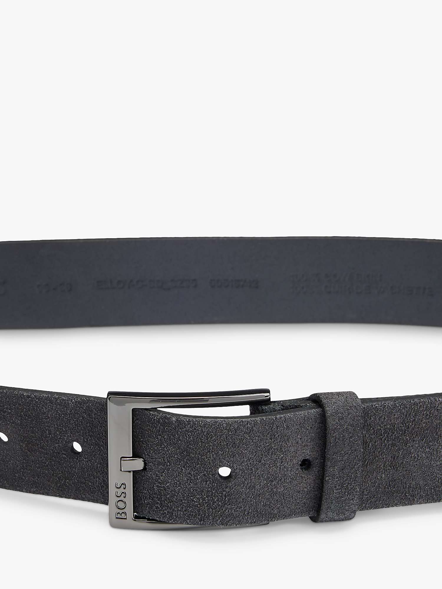 Buy BOSS Elloy Leather Belt, Navy Online at johnlewis.com
