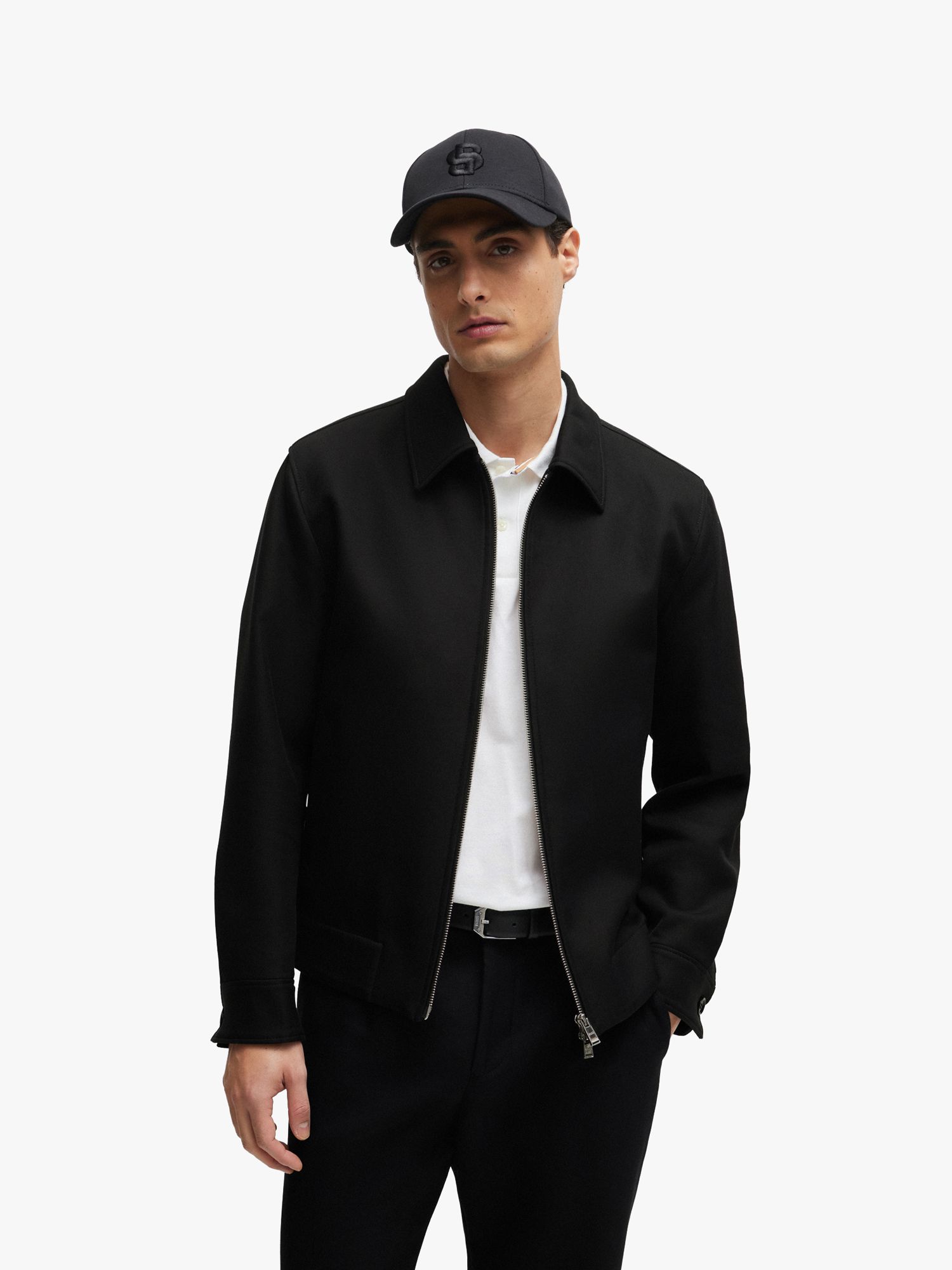 BOSS Zed Iconic Baseball Cap, Black at John Lewis & Partners