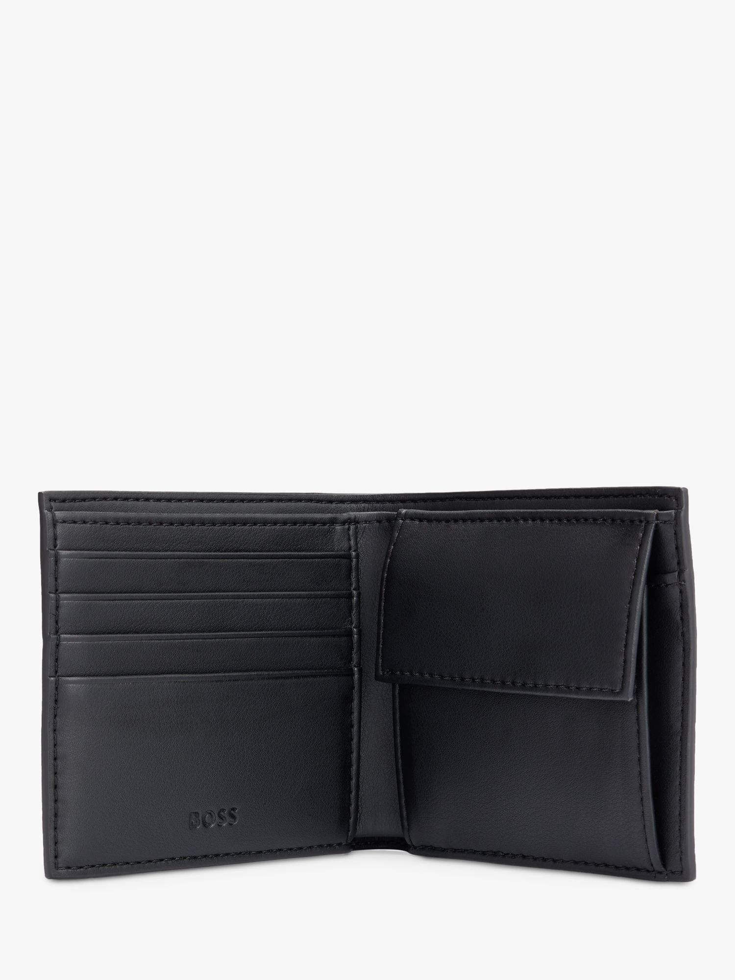 BOSS Faux Leather Signature Stripe Wallet, Black/Multi, One Size