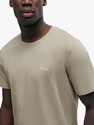 BOSS Embroidery Logo Lounge Top, Dark Beige