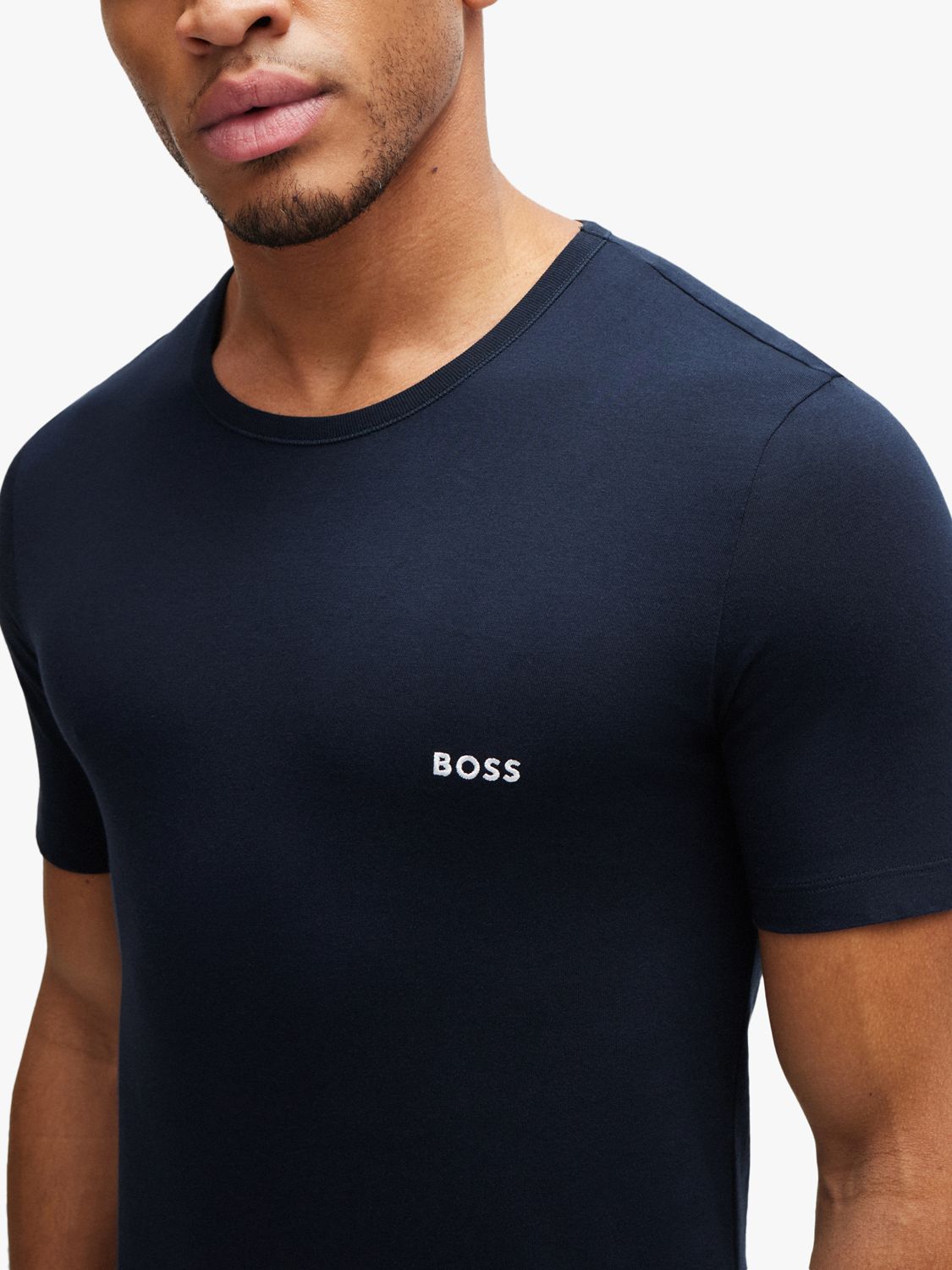 BOSS Essential Style Classic Bodywear T-Shirt, Pack of 3, Blue Multi, M