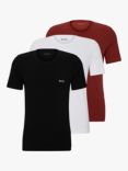 BOSS Essential Style Classic Bodywear T-Shirt, Pack of 3, Black/White/Brown
