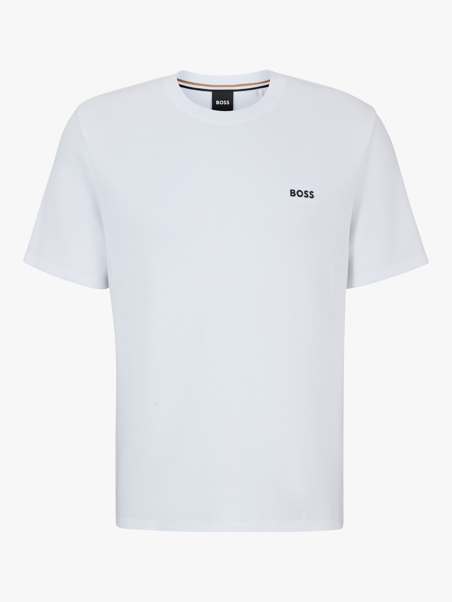 BOSS Waffle Short Sleeve T-Shirt, Open White, L