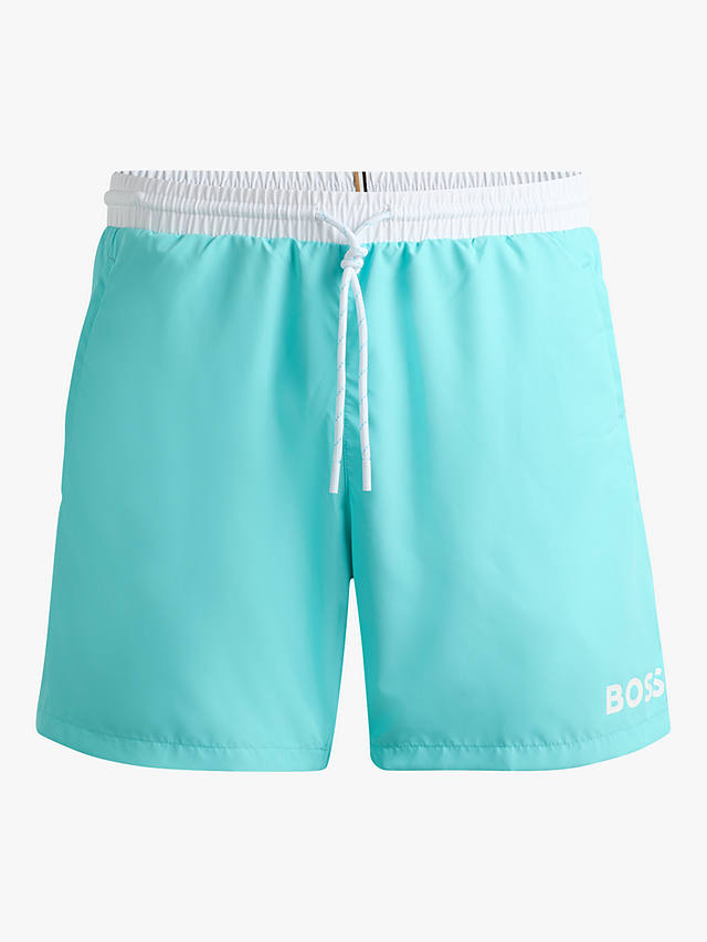 BOSS Starfish Swim Shorts, Turquoise/Aqua