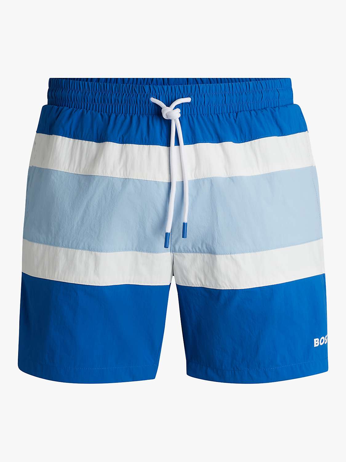 Buy BOSS Rico 423 Stripe Swim Shorts, Blue Online at johnlewis.com