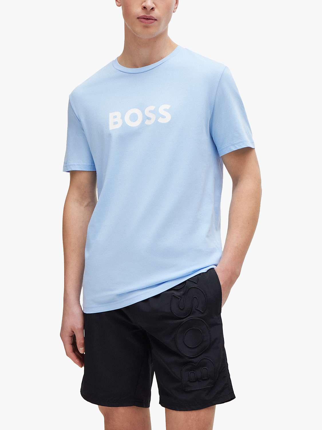 Buy BOSS Regular Fit T-Shirt, Pastel Blue Online at johnlewis.com