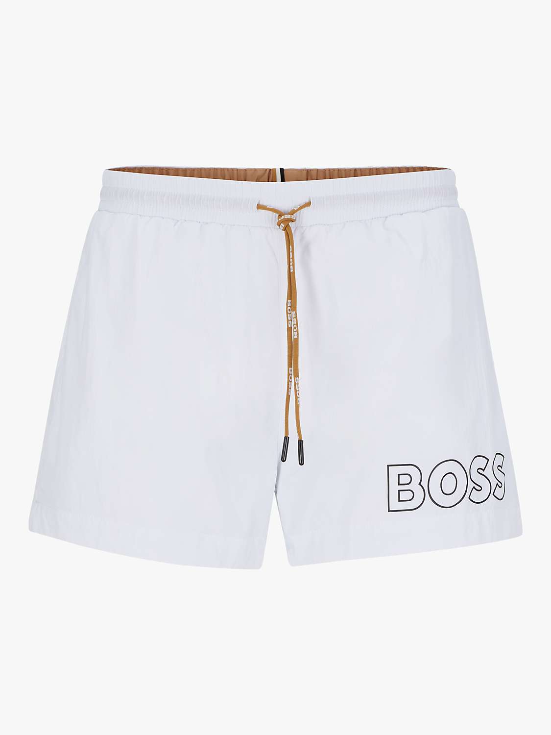 Buy BOSS Mooneye Swim Shorts, White Online at johnlewis.com