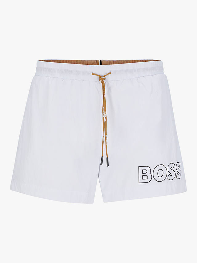BOSS Mooneye Swim Shorts, White