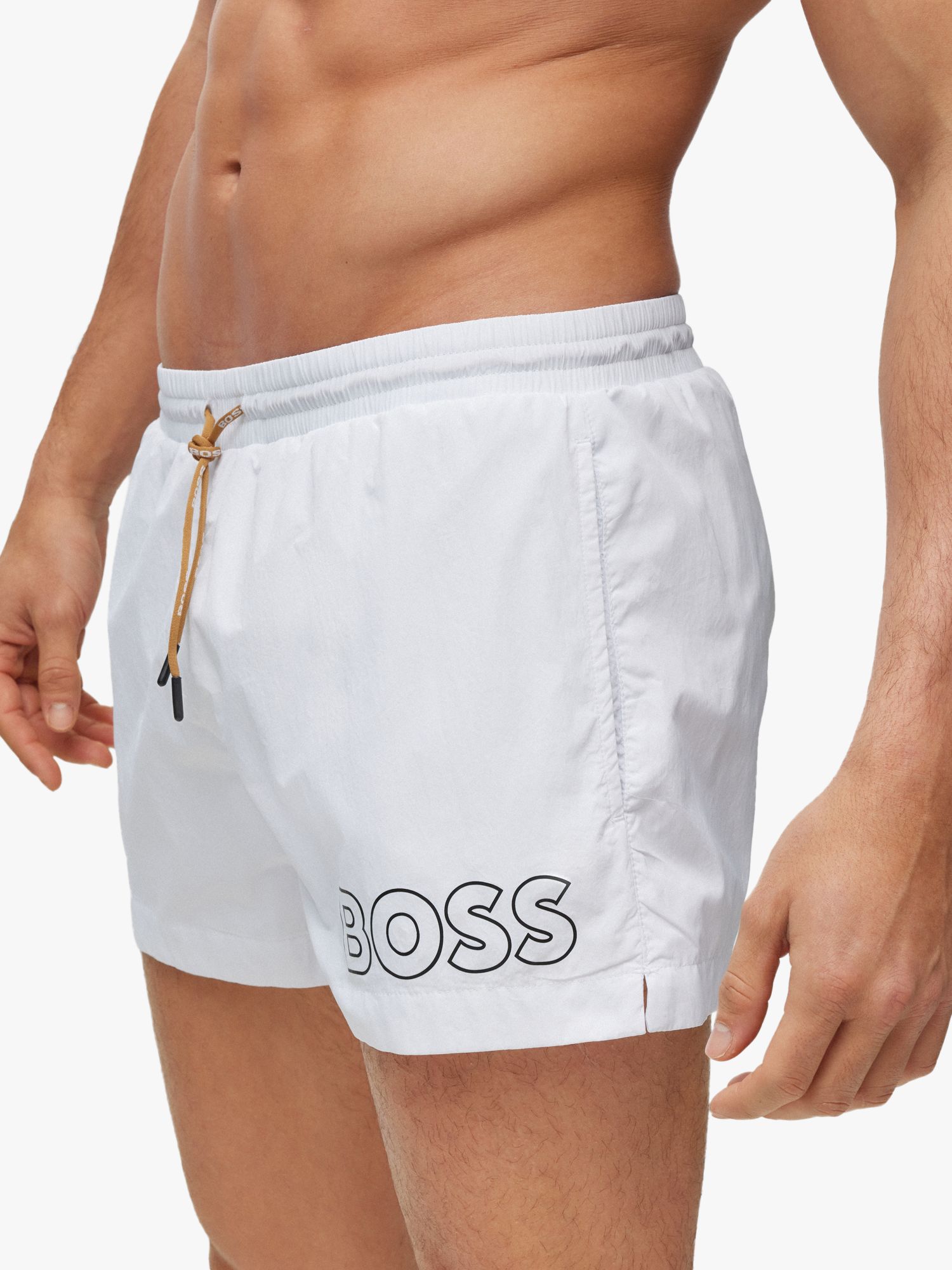 Buy BOSS Mooneye Swim Shorts, White Online at johnlewis.com