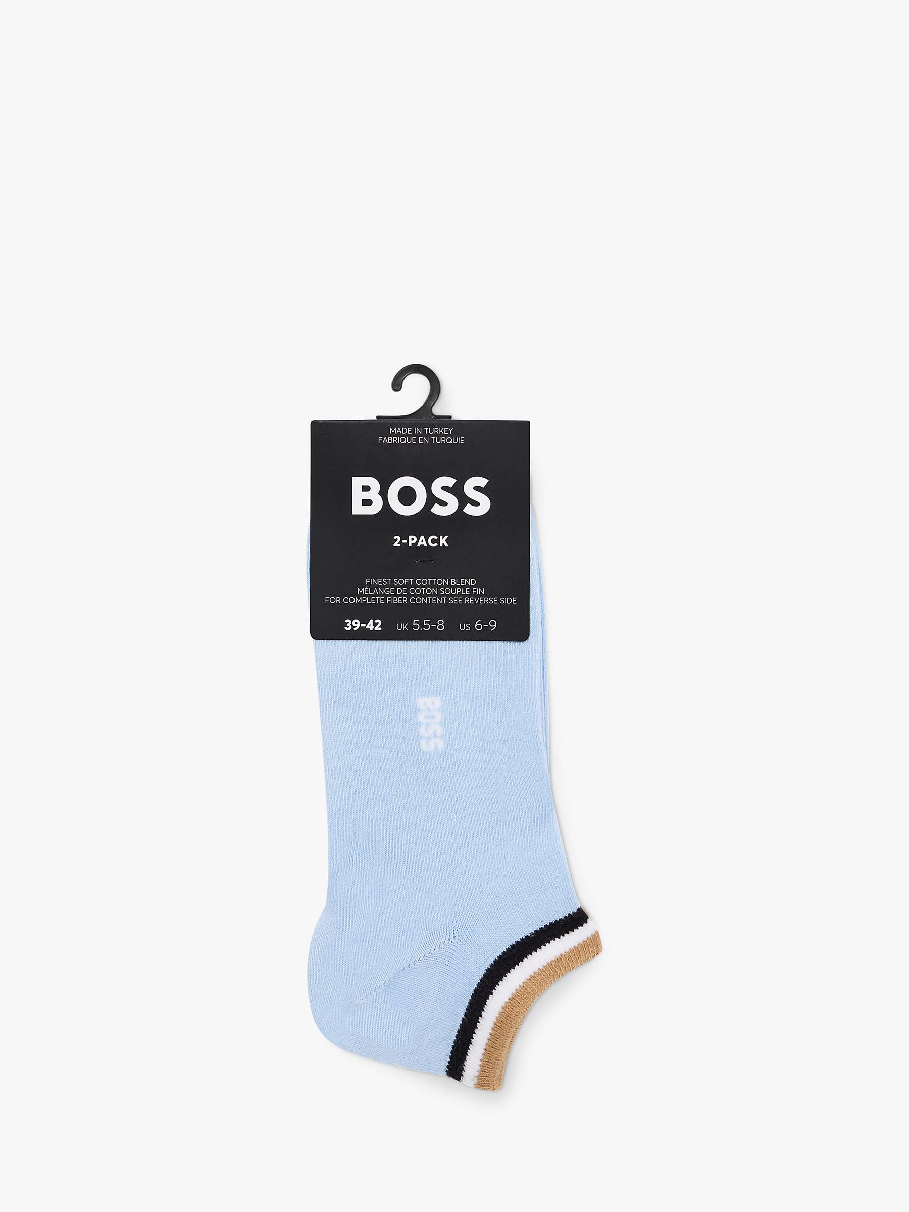 Buy HUGO BOSS BOSS Iconic Stripe Design Ankle Socks, Pack of 2 Online at johnlewis.com
