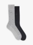 HUGO BOSS Mini Tile Socks, Pack of 2
