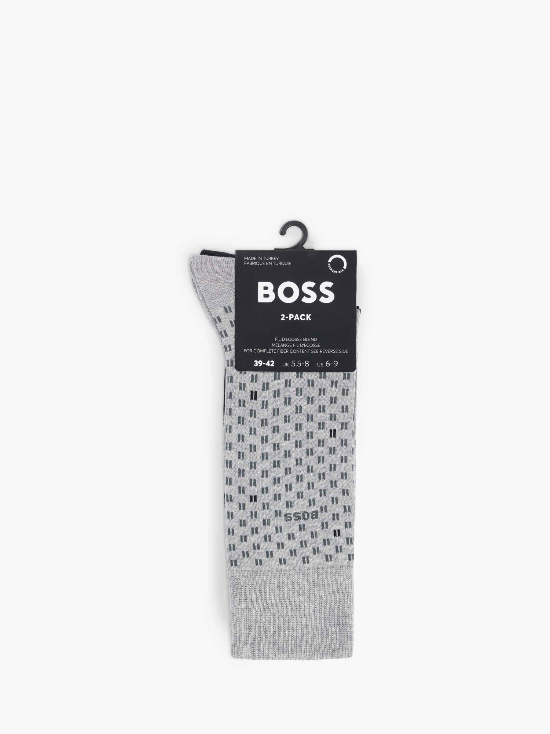 Buy HUGO BOSS Mini Tile Socks, Pack of 2 Online at johnlewis.com