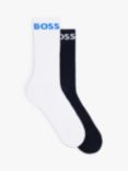 BOSS Sportive Socks, Pack of 2, White/Black