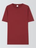 John Lewis Supima Cotton Jersey Crew Neck T-Shirt, Ruby Wine