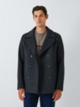 John Lewis Wool Blend Peacoat, Charcoal