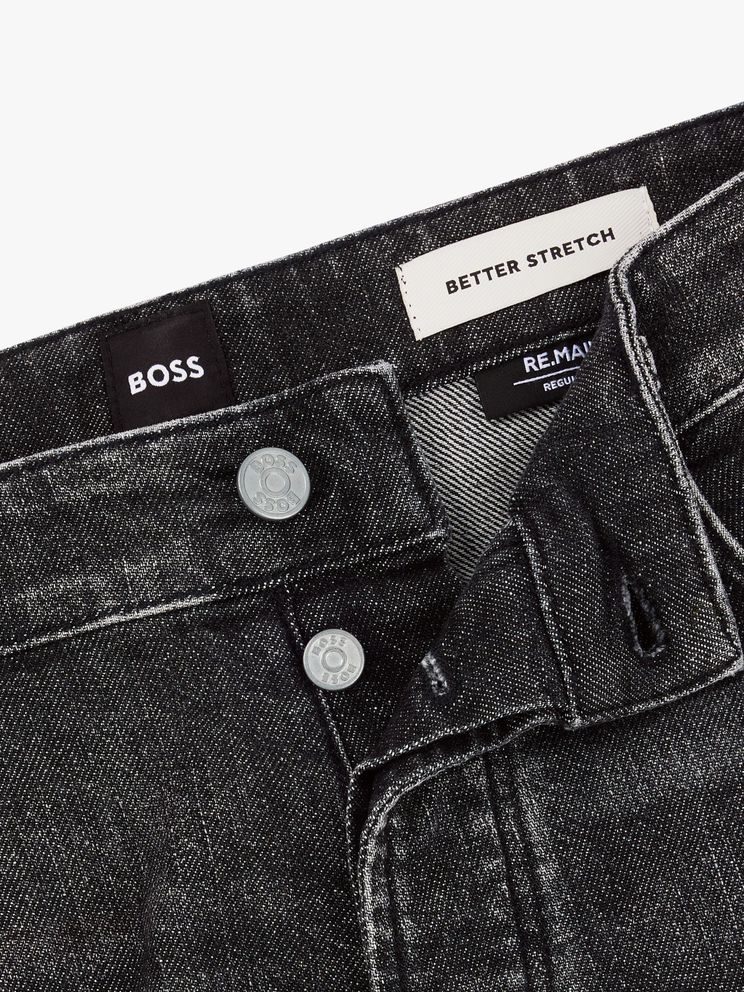 BOSS Maine Regular Fit Jeans, Medium Grey, 32S