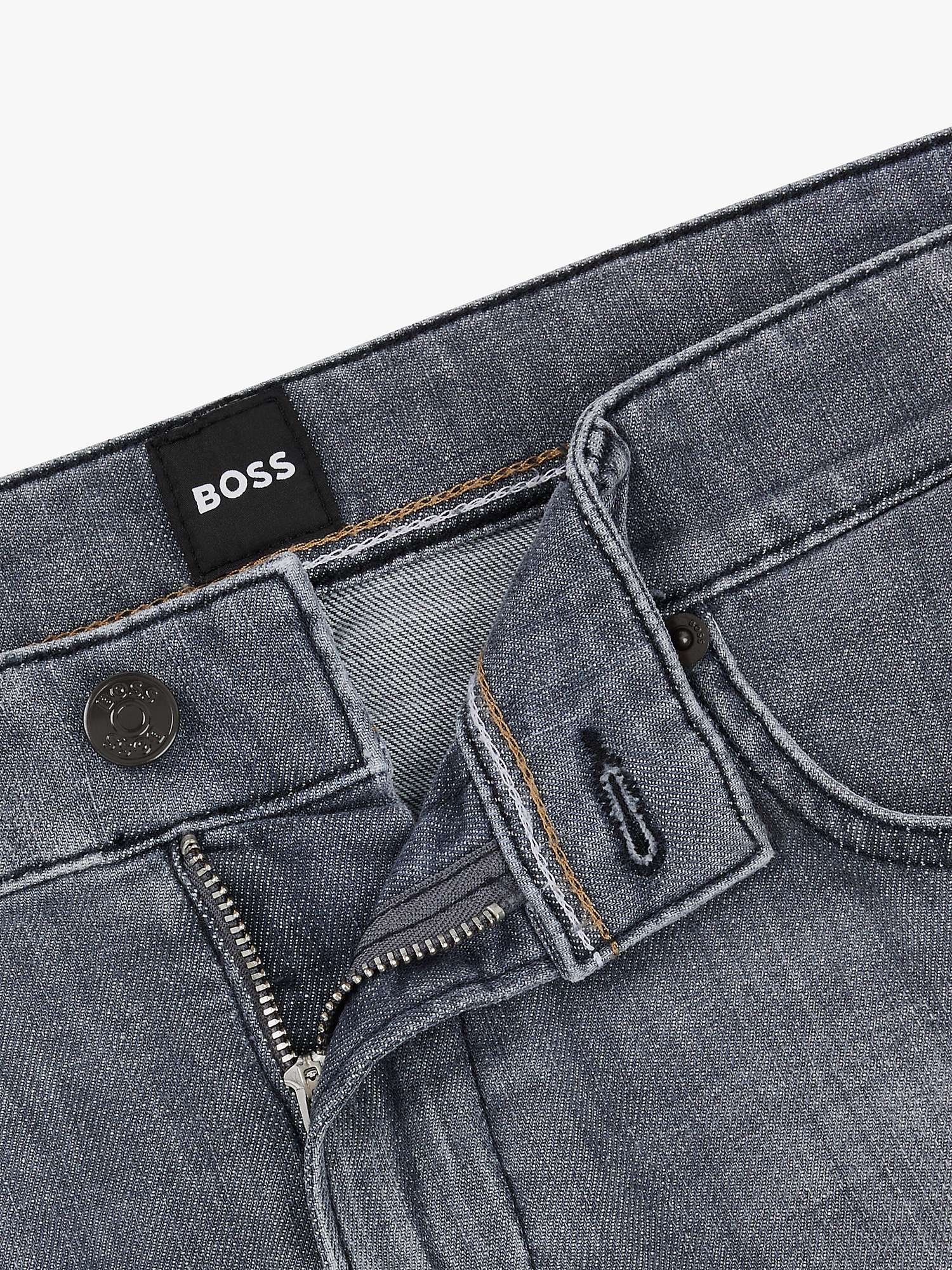 Buy BOSS Delaware Slim Fit Jeans, Silver Online at johnlewis.com