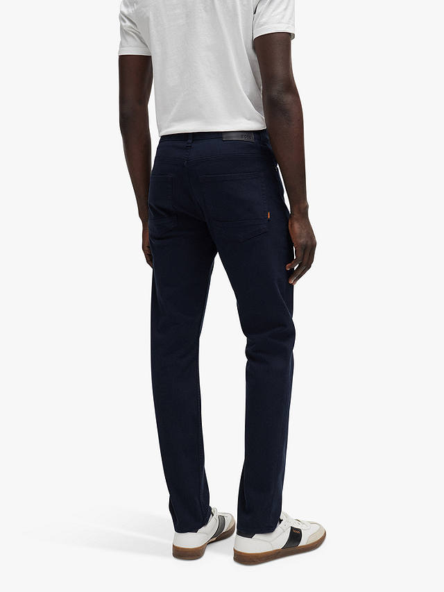 BOSS Delware Slim Fit Jeans, Charcoal, Dark Blue