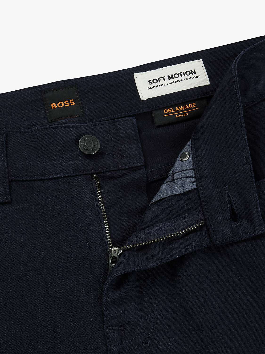 Buy BOSS Delware Slim Fit Jeans, Charcoal Online at johnlewis.com