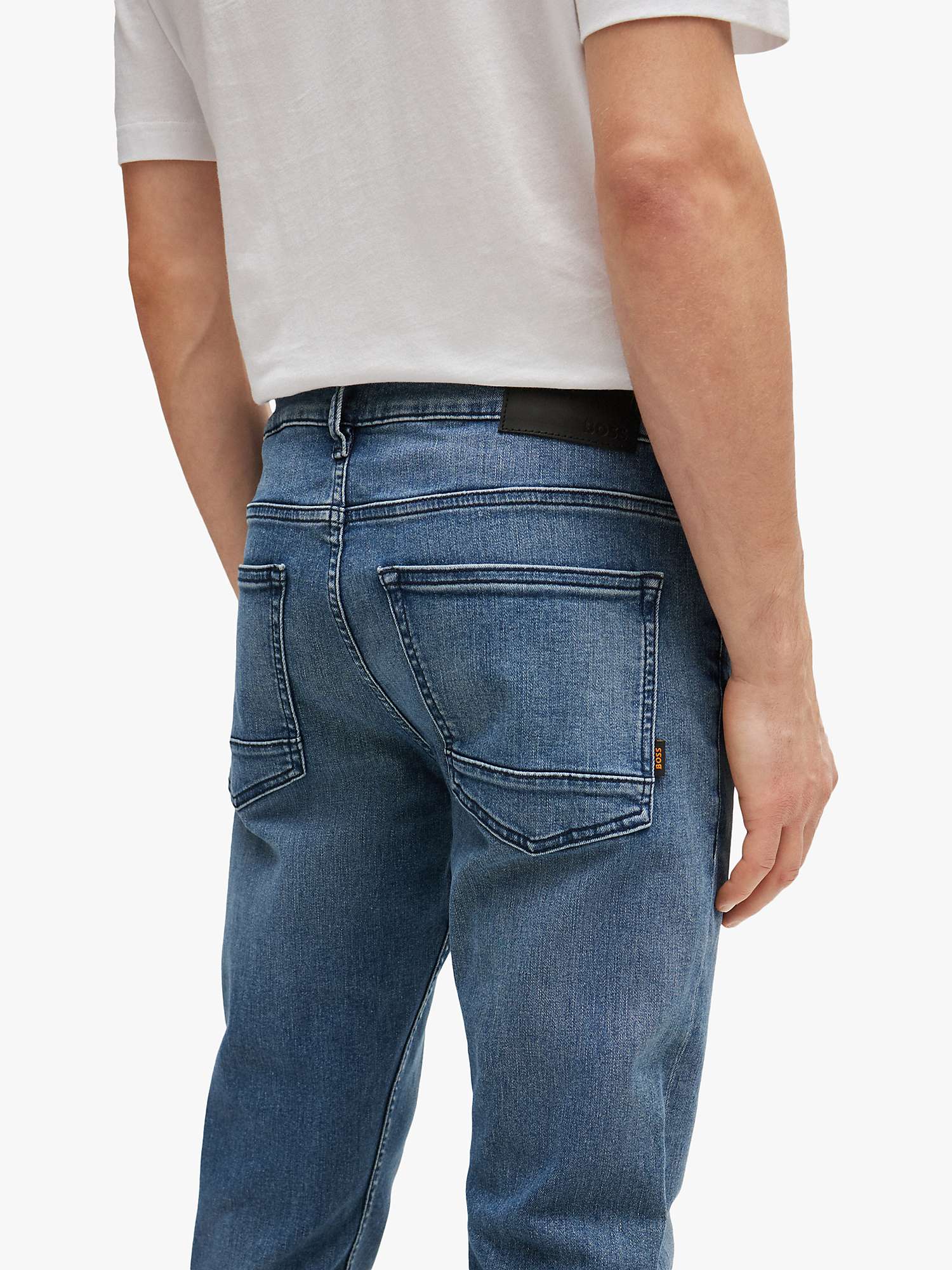 Buy BOSS Delaware Slim Fit Jeans, Blue Online at johnlewis.com