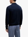 BOSS Gemello Cotton Knitted Jumper, Dark Blue