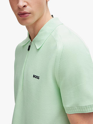 BOSS Zayno 388 Mesh Knit Polo Shirt, Green