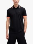 BOSS Paddy Sporty Polo Shirt, Black